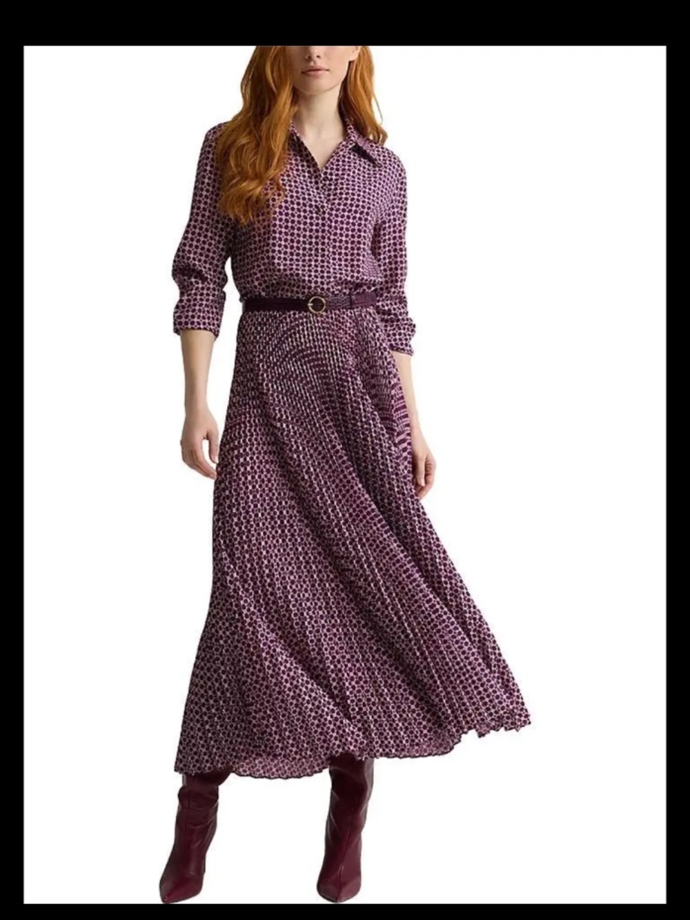 St. John Estelle Dress Geo Petal Print